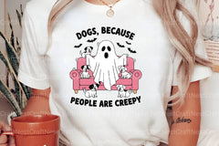 Halloween Dog & Spooky Ghost Retro Shirt Design Bundle - CraftNest - Digital Crafting and Art