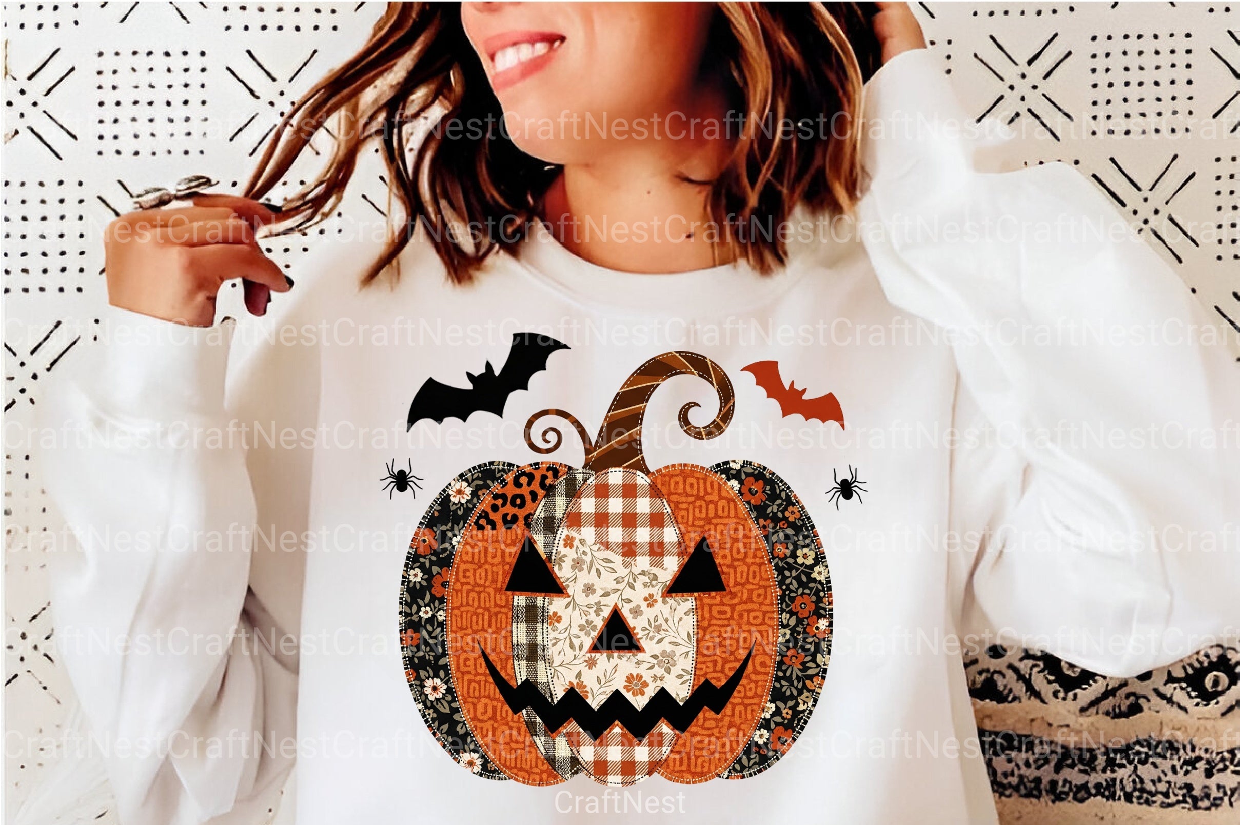 Patchwork Pumpkin Halloween Clipart Bundle - CraftNest - Digital Crafting and Art