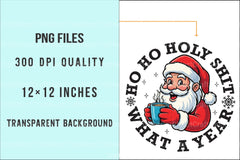Santa Christmas Clipart Bundle: Ho Holy Shit What A Year - CraftNest - Digital Crafting and Art