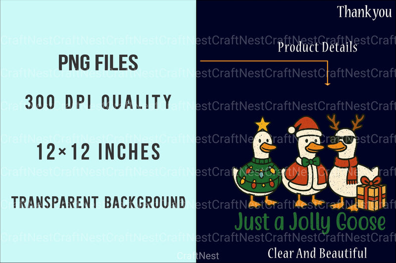 Jolly Christmas Goose Clipart Bundle 2 - CraftNest - Digital Crafting and Art