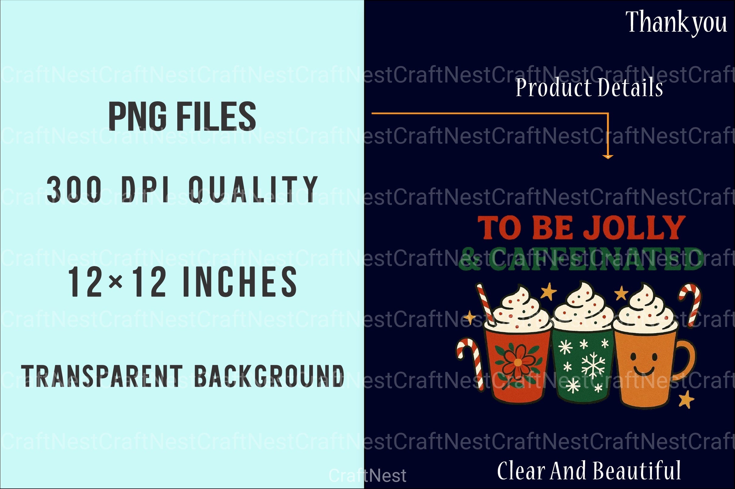 Jolly & Caffeinated Christmas Coffee Clipart Bundle 88 - CraftNest - Digital Crafting and Art