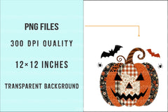 Patchwork Pumpkin Halloween Clipart Bundle - CraftNest - Digital Crafting and Art