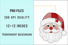 Christmas Patchwork Santa Claus Clipart Bundle - CraftNest - Digital Crafting and Art