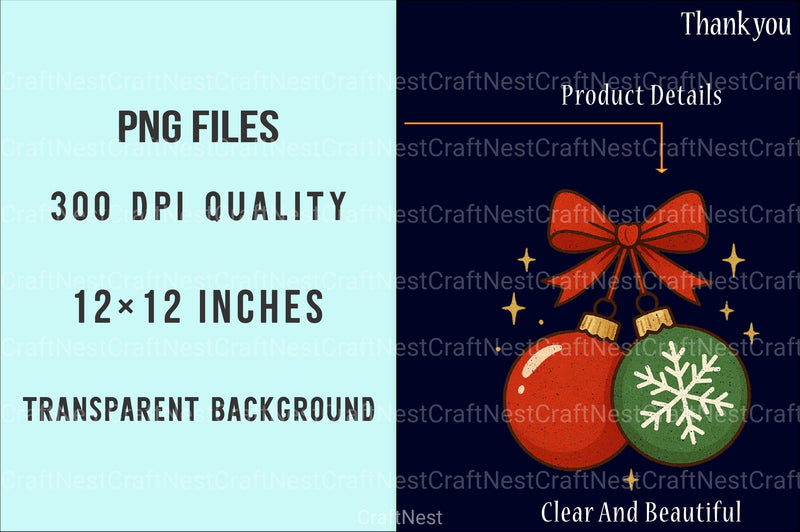 Vintage Christmas Ornament Cherries Clipart Bundle - CraftNest - Digital Crafting and Art