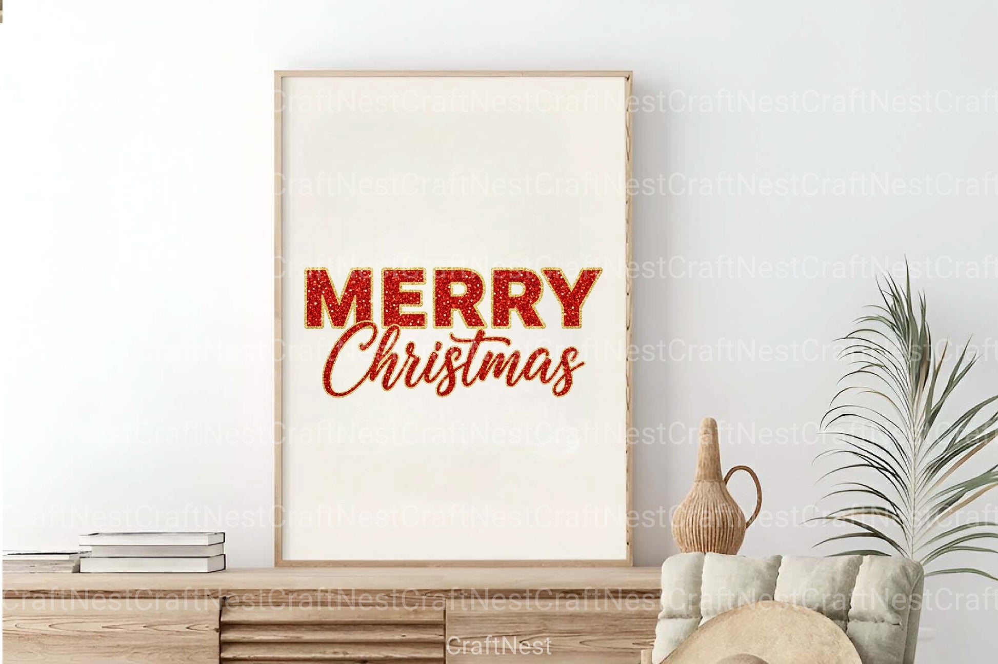 Glitter Merry Christmas Clipart Bundle - CraftNest - Digital Crafting and Art