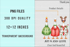 Jolly Christmas Goose Clipart Bundle 1 - CraftNest - Digital Crafting and Art