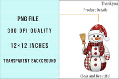 Patchwork Snowman Christmas Clipart Bundle - CraftNest - Digital Crafting and Art