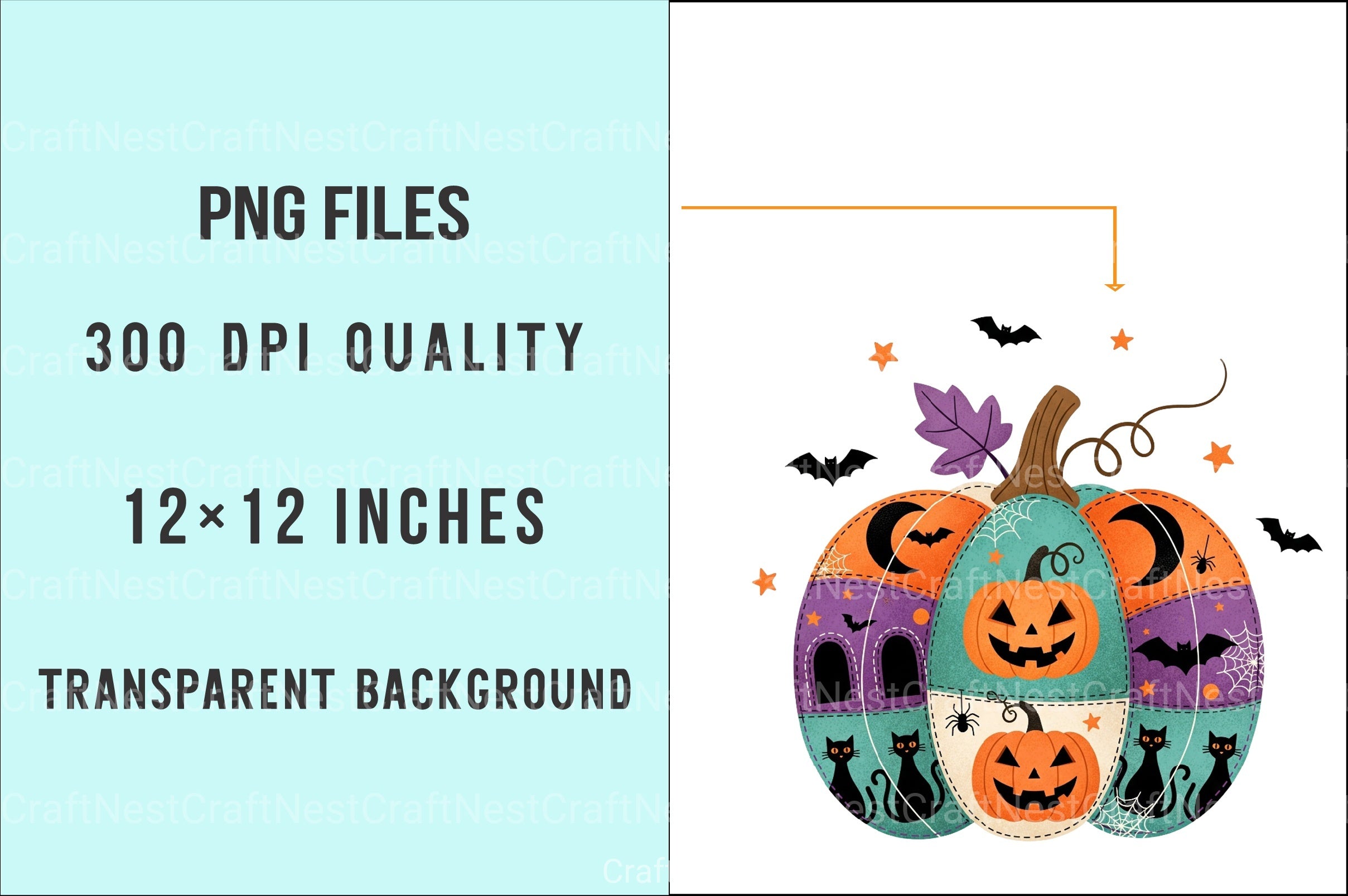 Patchwork Ghost Halloween Clipart Bundle 24 - CraftNest - Digital Crafting and Art