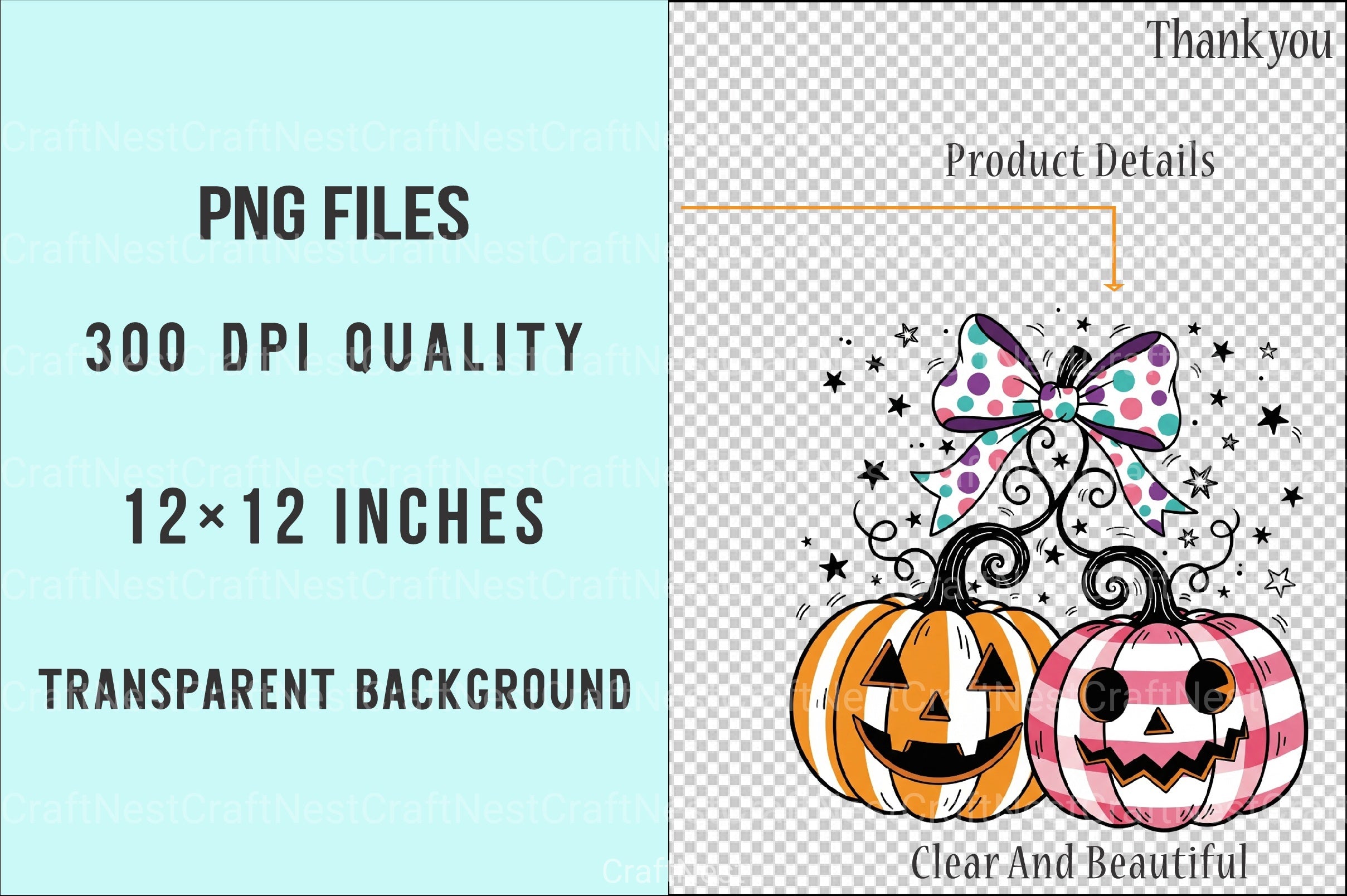 Coquette Halloween Pumpkin Cherries Clipart Bundle - CraftNest - Digital Crafting and Art