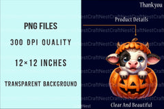 Adorable Cow Halloween Clipart Bundle - CraftNest - Digital Crafting and Art