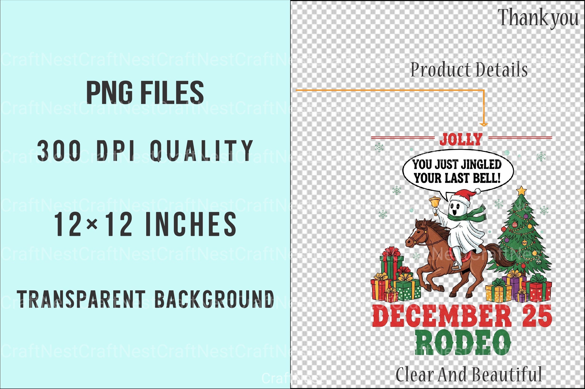 Jolly Rodeo Cowboy Christmas Clipart Bundle - CraftNest - Digital Crafting and Art