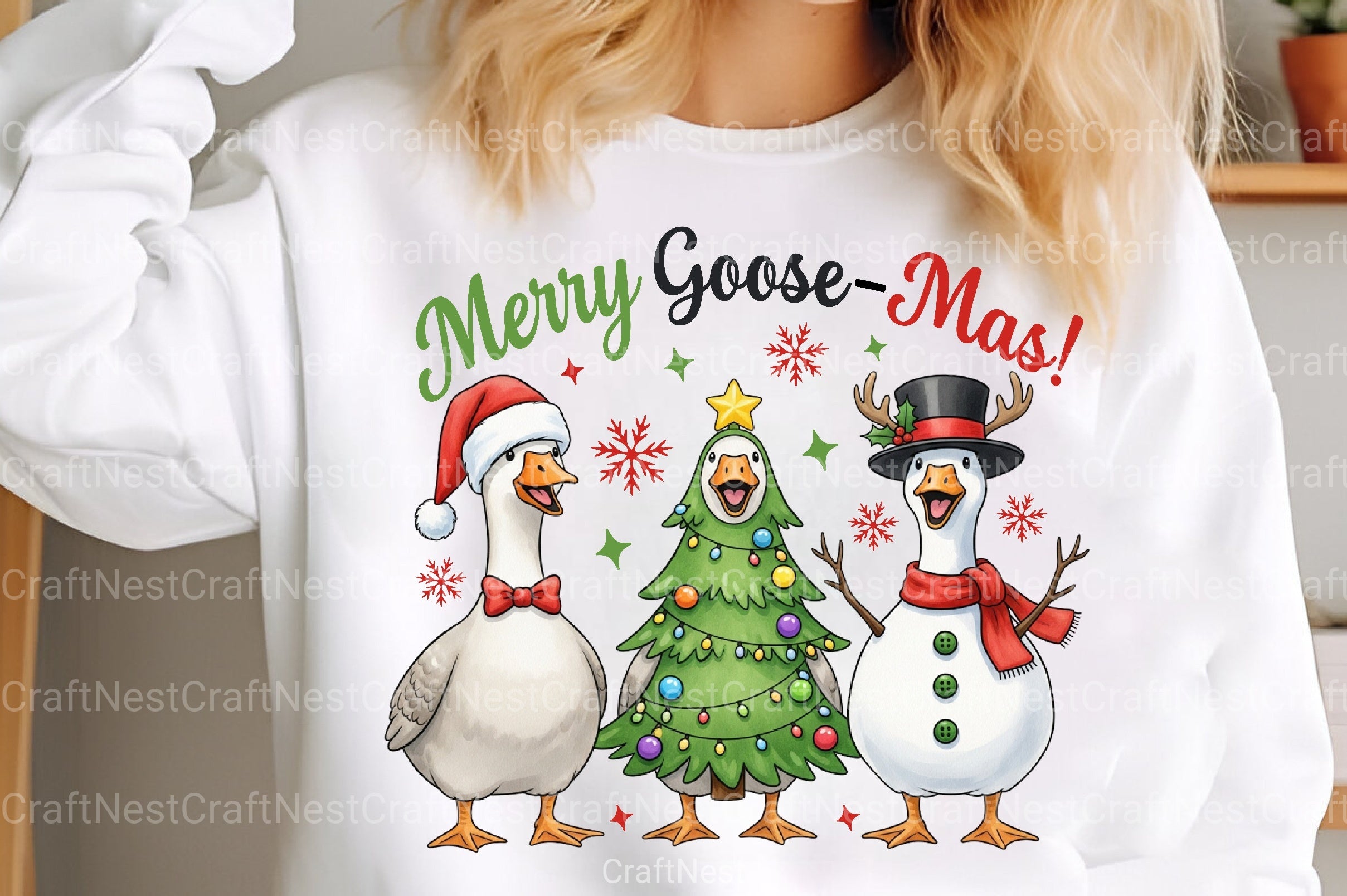 Funny Merry Christmas Goose Clipart Bundle 1 - CraftNest - Digital Crafting and Art
