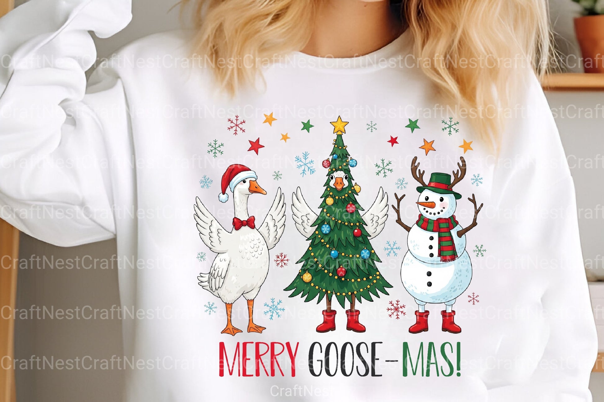 Funny Merry Christmas Goose Clipart Bundle 2 - CraftNest - Digital Crafting and Art