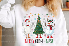 Funny Merry Christmas Goose Clipart Bundle 2 - CraftNest - Digital Crafting and Art