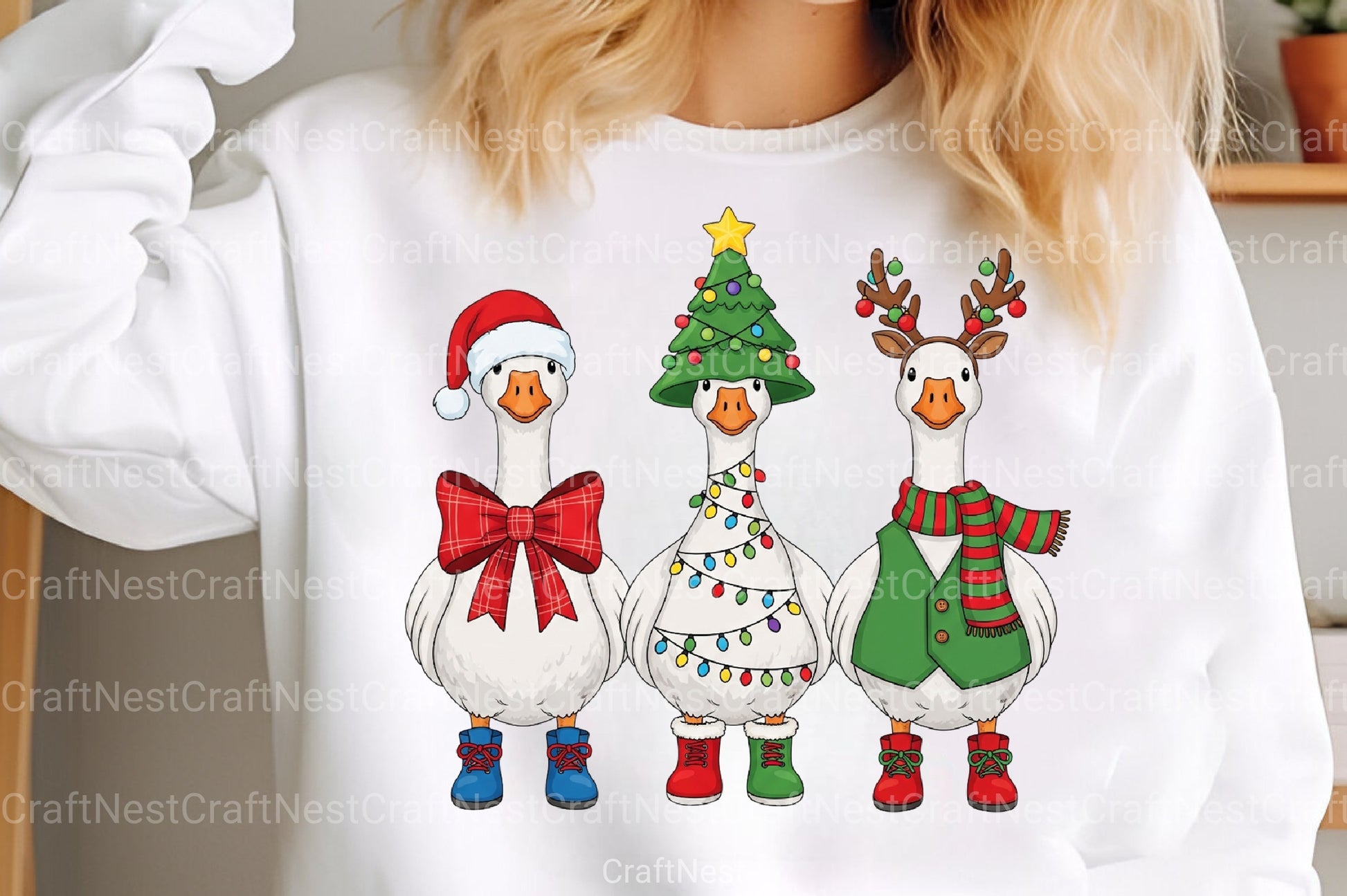 Funny Christmas Goose Clipart Bundle - CraftNest - Digital Crafting and Art