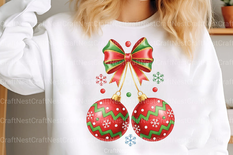 Christmas Bow Cherries Clipart Bundle - CraftNest - Digital Crafting and Art