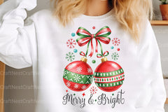 Christmas Bow Cherries Clipart Bundle - Merry & Bright - CraftNest - Digital Crafting and Art