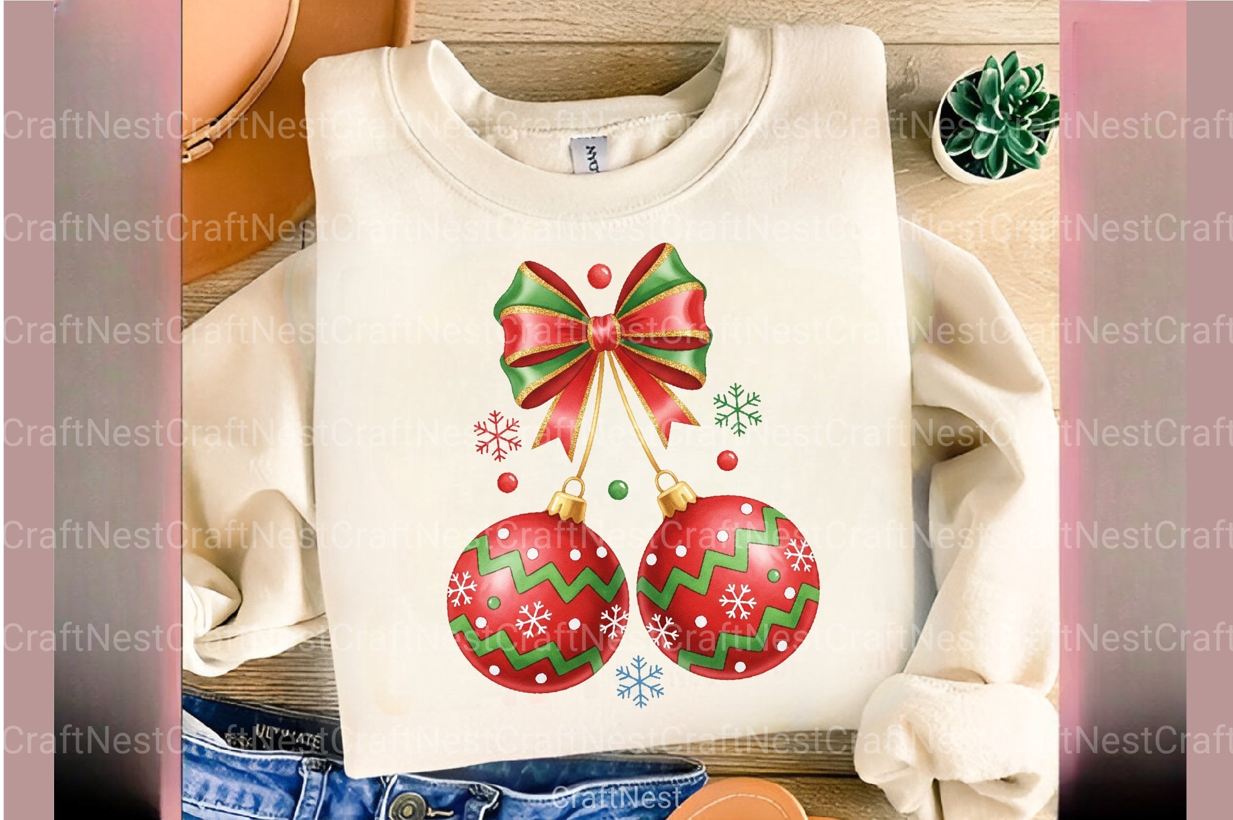 Christmas Bow Cherries Clipart Bundle - CraftNest - Digital Crafting and Art