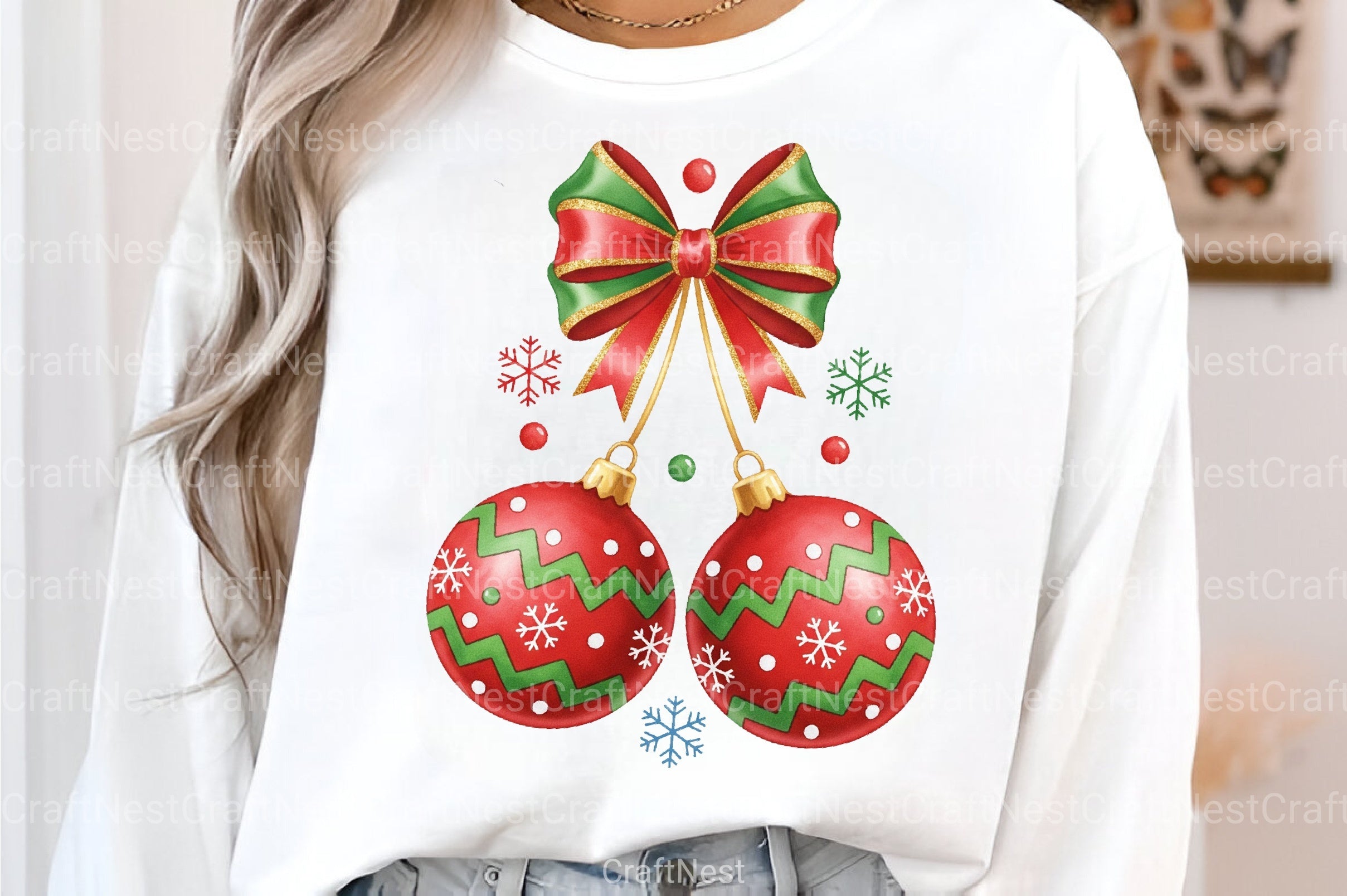 Christmas Bow Cherries Clipart Bundle - CraftNest - Digital Crafting and Art