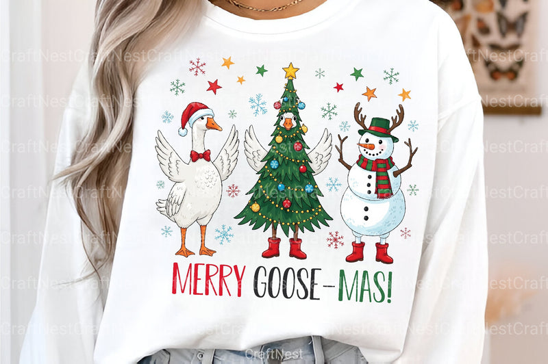Funny Merry Christmas Goose Clipart Bundle 2 - CraftNest - Digital Crafting and Art
