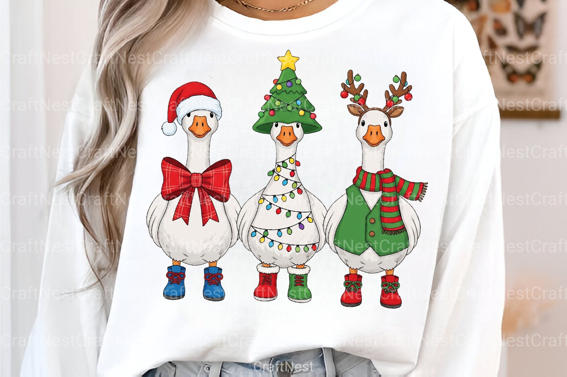 Funny Christmas Goose Clipart Bundle - CraftNest - Digital Crafting and Art