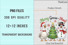 Funny Merry Christmas Goose Clipart Bundle 1 - CraftNest - Digital Crafting and Art