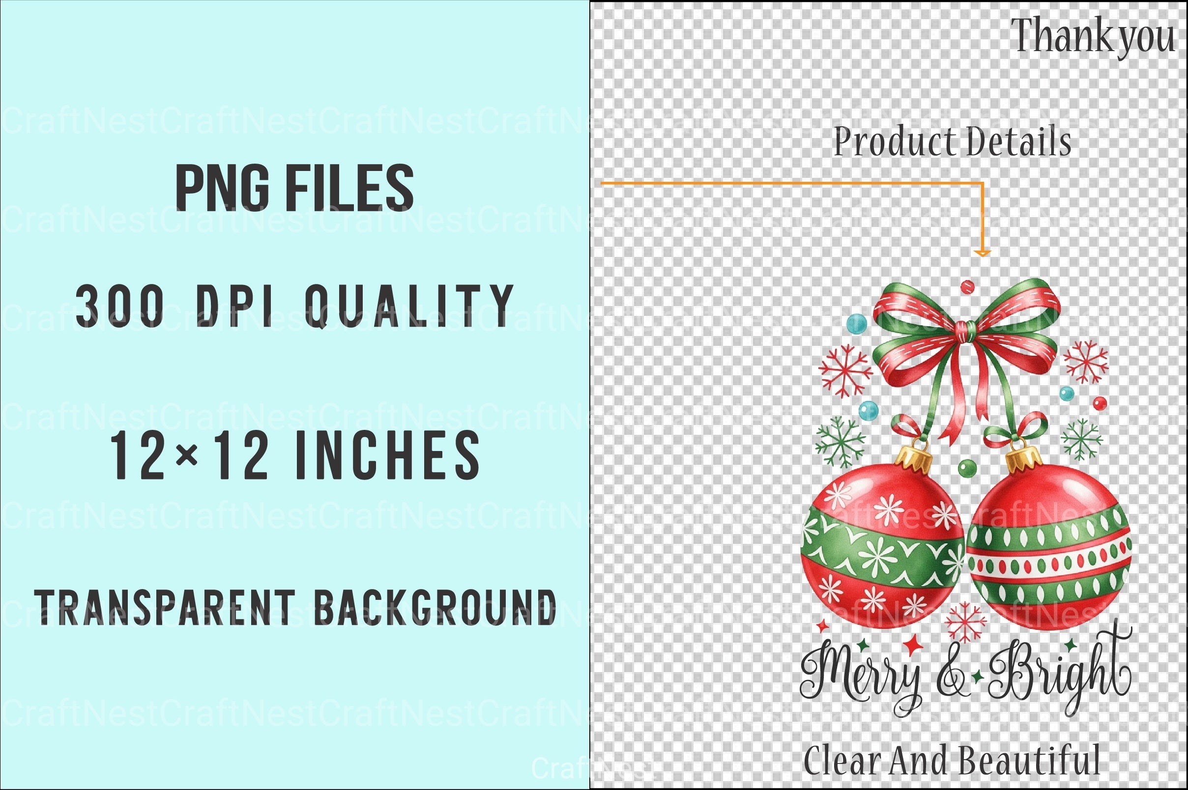 Christmas Bow Cherries Clipart Bundle - Merry & Bright - CraftNest - Digital Crafting and Art