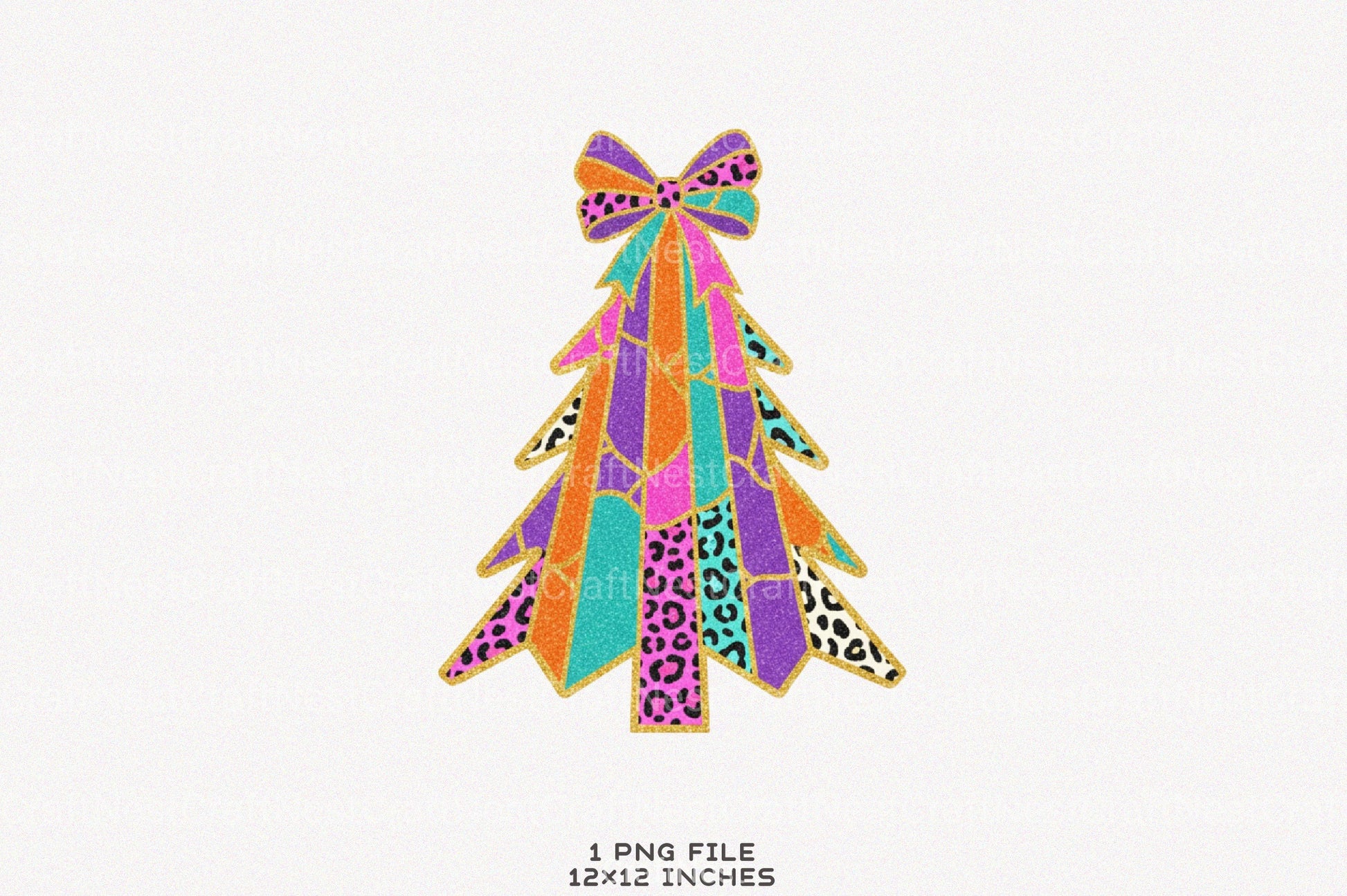 Glitter Brushstroke Christmas Tree Clipart Bundle 2 - CraftNest - Digital Crafting and Art