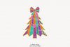Glitter Brushstroke Christmas Tree Clipart Bundle 2