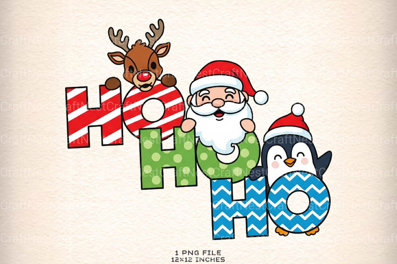 Santa Ho Ho Ho PNG Clipart Bundle - CraftNest - Digital Crafting and Art