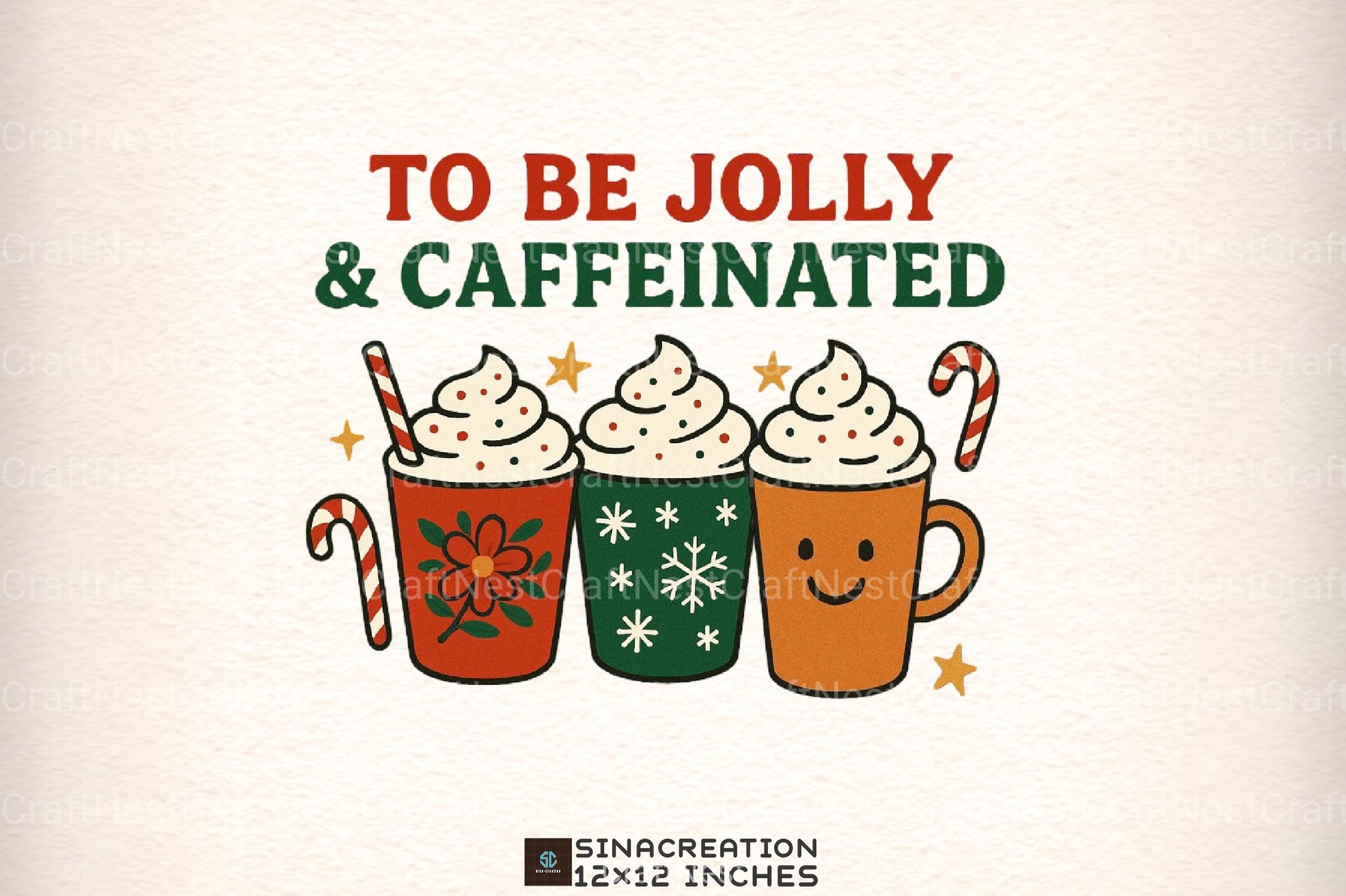Jolly & Caffeinated Christmas Coffee Clipart Bundle 88 - CraftNest - Digital Crafting and Art