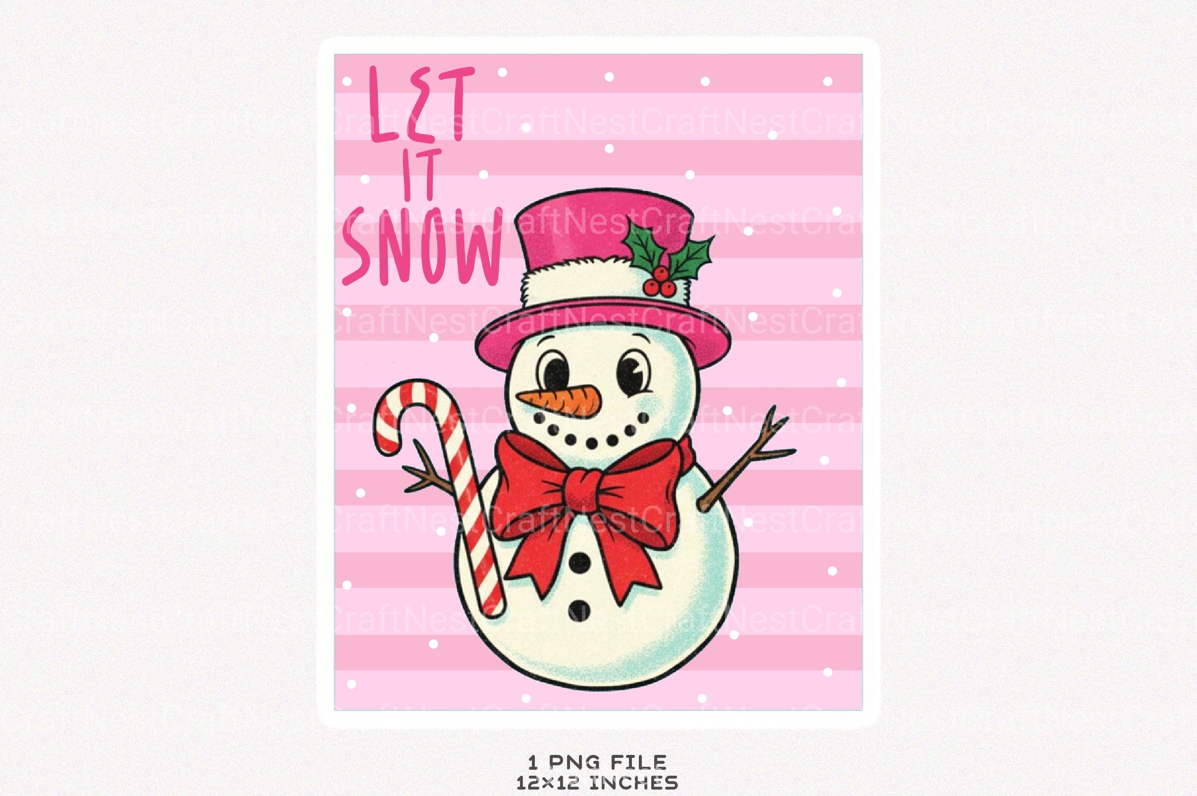 Christmas Wall Art: Let It Snow Clipart Bundle - CraftNest - Digital Crafting and Art
