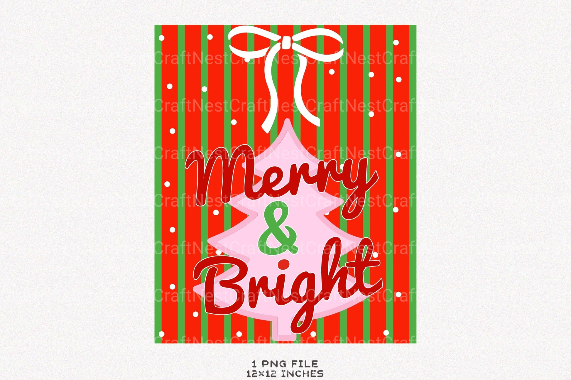 Christmas Wall Art: Merry & Bright Clipart Bundle - CraftNest - Digital Crafting and Art