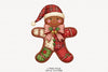 Christmas Lace Gingerbread Man Clipart Bundle