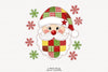 Patchwork Christmas Santa Claus Clipart Bundle
