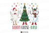 Funny Merry Christmas Goose Clipart Bundle 2