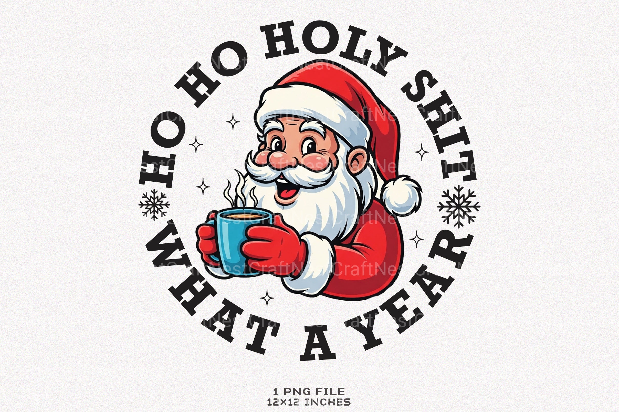 Santa Christmas Clipart Bundle: Ho Holy Shit What A Year - CraftNest - Digital Crafting and Art