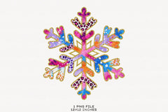 Colorful Glitter Christmas Snowflake Clipart Bundle - CraftNest - Digital Crafting and Art