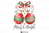 Merry & Bright Christmas Bow Cherries Clipart Bundle