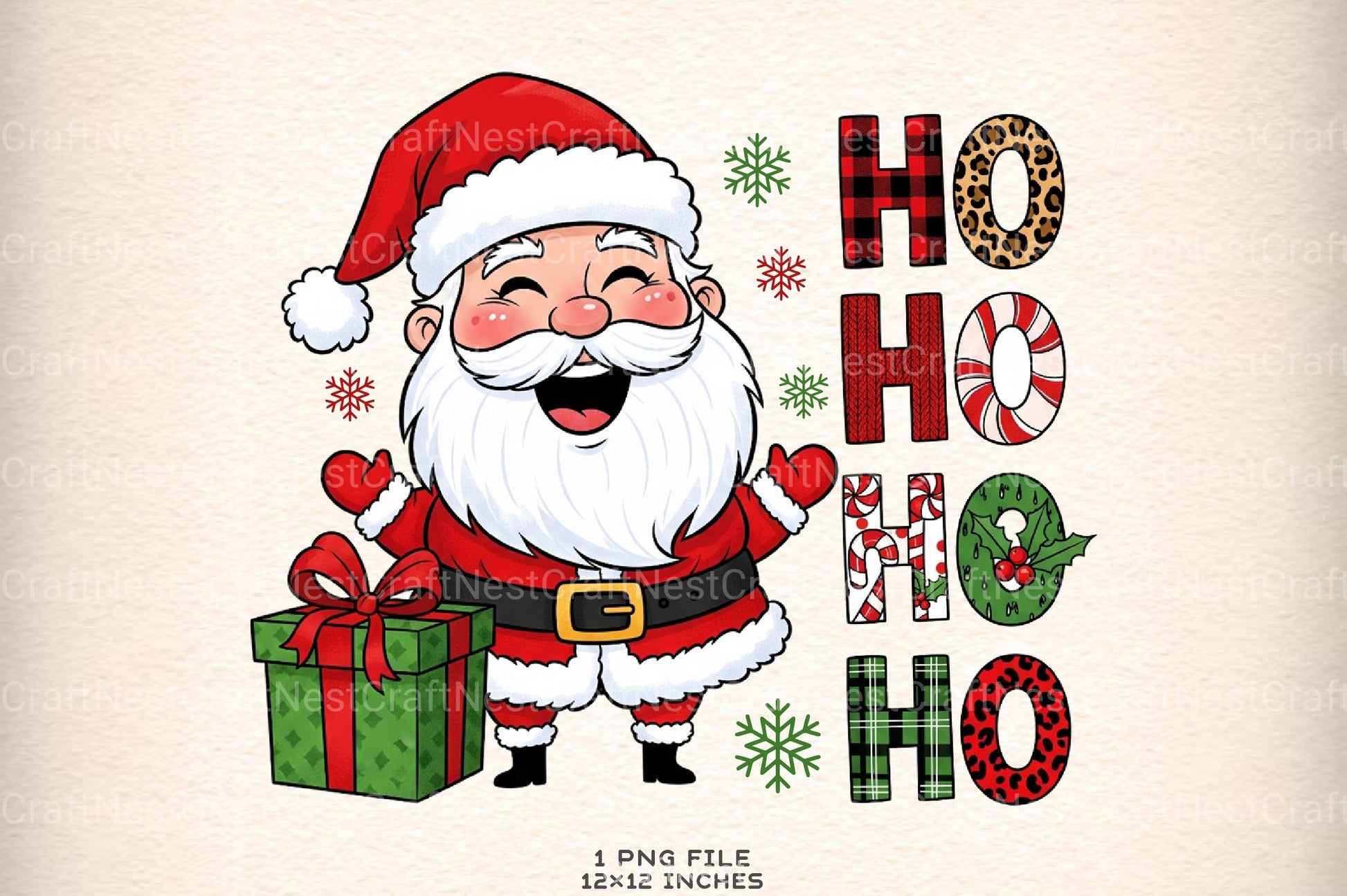 Santa Ho Clipart Bundle - CraftNest - Digital Crafting and Art