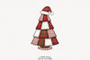 Patchwork Christmas Tree Embroidery Clipart Bundle