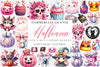 Cute Girly Halloween Clipart Bundle 99