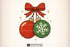 Vintage Christmas Ornament Cherries Clipart Bundle