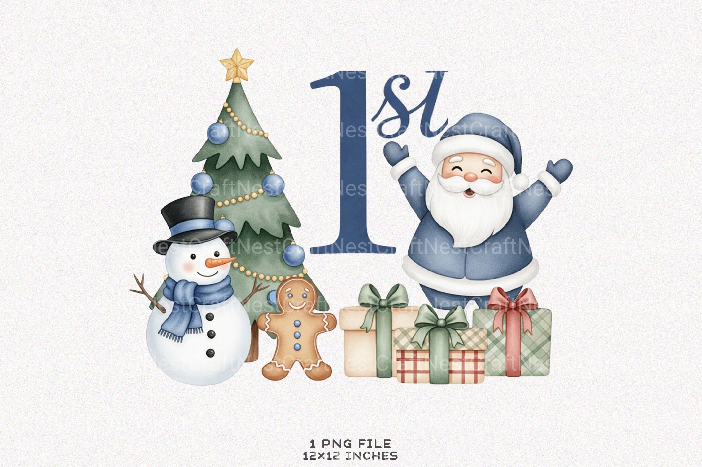 Santa Claus First Christmas Clipart Bundle - CraftNest - Digital Crafting and Art