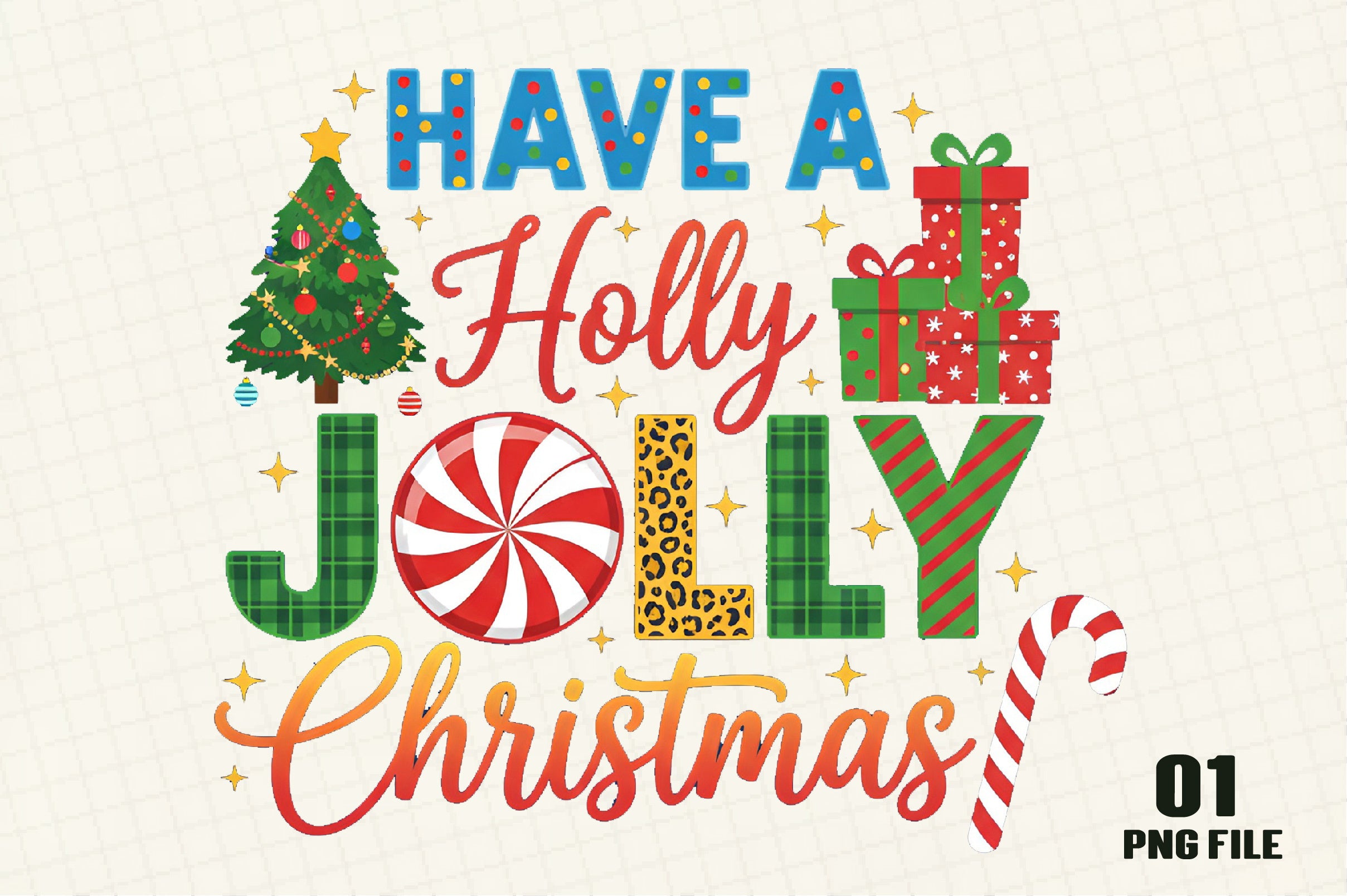 Holly Jolly Christmas Clipart Bundle