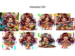 Hawaiian Girl - CraftNest - Digital Crafting and Art