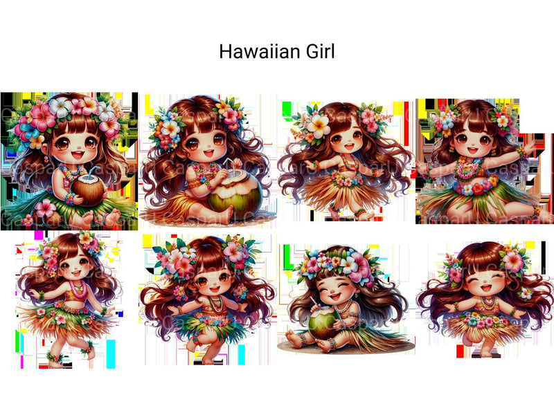 Hawaiian Girl - CraftNest - Digital Crafting and Art