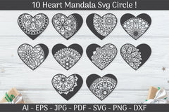 Heart Mandala Frame SVG Bundle - CraftNest - Digital Crafting and Art