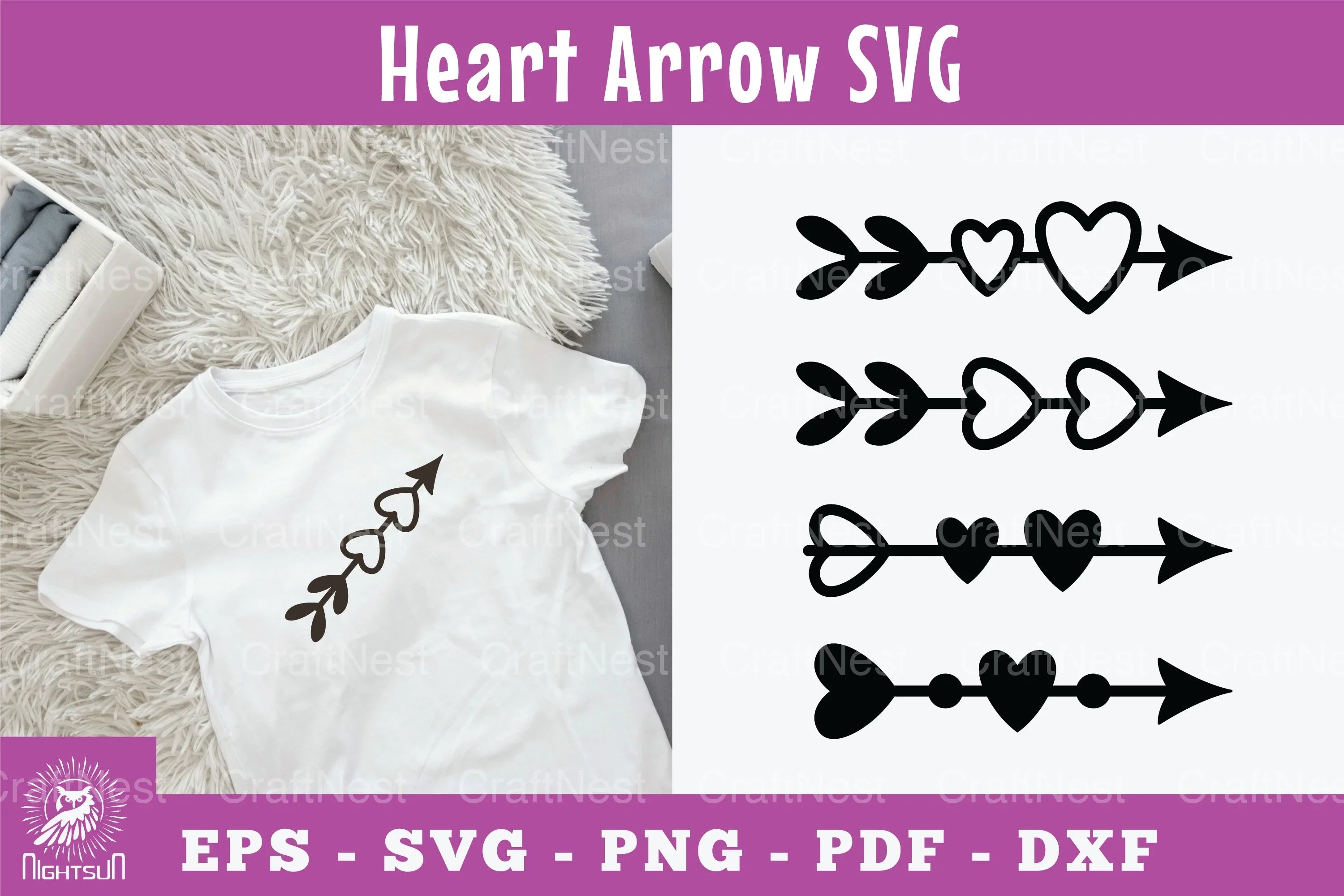 Heart Arrow SVG Bundle - Arrow Design Collection - CraftNest - Digital Crafting and Art