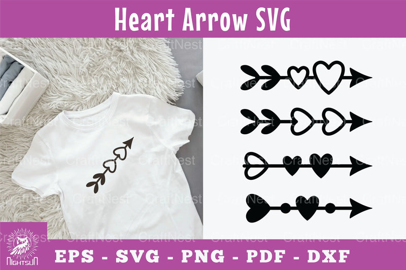 Heart Arrow SVG Bundle - Arrow Design Collection - CraftNest - Digital Crafting and Art
